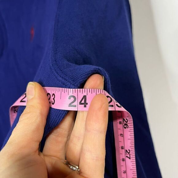 Polo Ralph Lauren Estate Rib Blue 1/4 Zip Pullover Sweatshirt - Picture 9 of 9